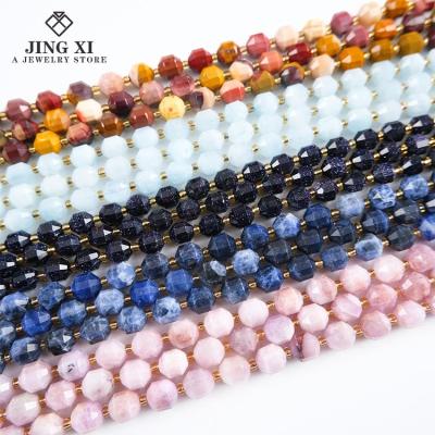 China DIY Jewelry Making Kunzite 8mm Natural Green Blue Strands Gemstone Beads For Jewelry Making DIY Bracelet Necklace Design On Aquam for sale