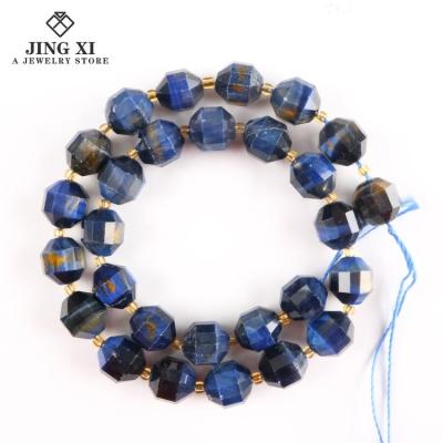 China DIY Jewelry Making 2021 AA++ Quality Natural Faceted Green Gold Tiger Eye Gemstone Wholesale Round Cut Energy Beads Bracelet DIY Jewelry Necklace for sale