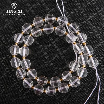 China DIY jewelry making wholesale natural white corundum quartz crystal gemstone natural stone healing 10mm bead energy stone for sale