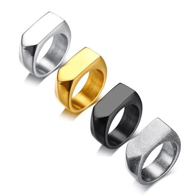 China Wholesale Blank Seal Ring Custom Signet Mens Ring Eternity Band Ring Mens Jewelry Stainless Steel for sale