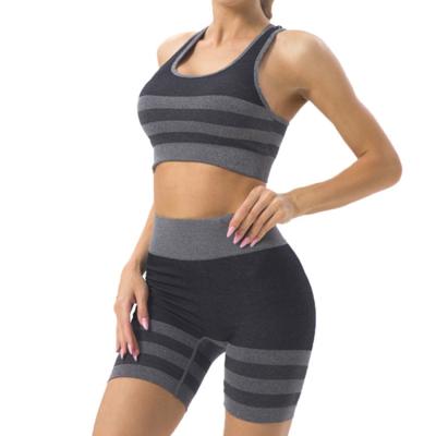 China Breathable Summer Gym Fitness Sleeveless Two Piece Set Set for sale