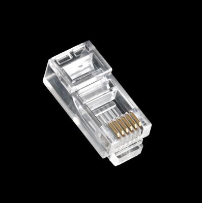 China Buy power directly from china manufacturer Long body 6 Pin Modular Plug Telephone Phone utp crytal connector clear RJ12 6p6c connector for sale