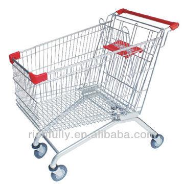 China 150L Folding European UK Shopping Cart / Supermarket Equipment for sale