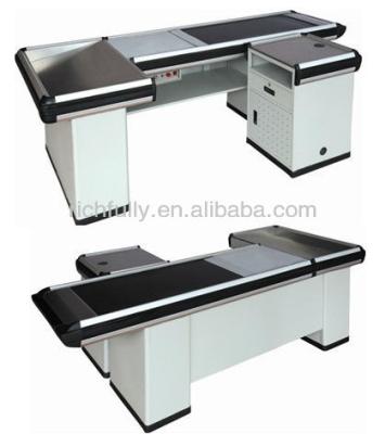 China RFY-SC11: Supermarket Cashier Checkout Counter With Conveyor Belt For Sale 2500*1100*860mm for sale