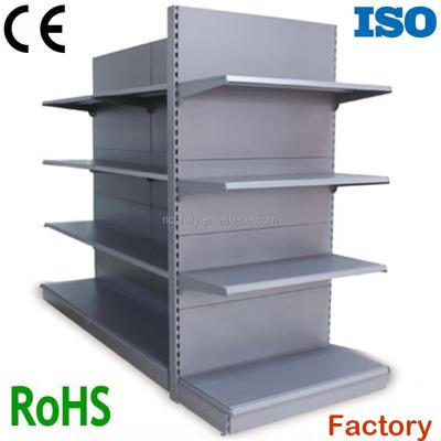 China End-shelving+Double-side shelving best price double sided gondola, supermarket gondola shelving, center gondola rack for sale