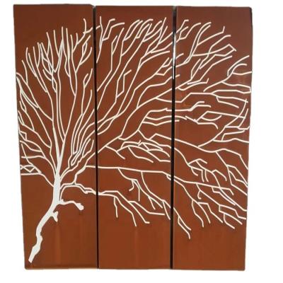 China Corrosion Resistant Custom Laser Cut Lightweight Steel Cavity Partition Wall Garden Screen for sale