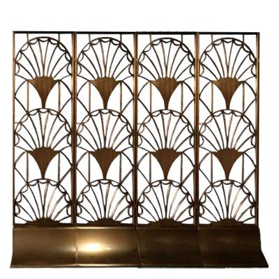 China Art Decor Outdoor Decorative Design Fixed Metal Glass Screens Room Dividers Aluminums Screen Porch Panels Divides Application for sale