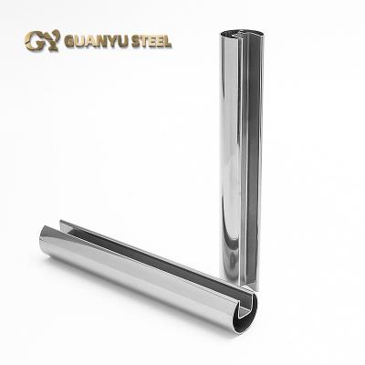 China Professional Special Formed Round Tube Stainless Steel Single or Double Groove Pipe Stainless Steel Pipe Groove Pipe SM China Construction and Production for sale