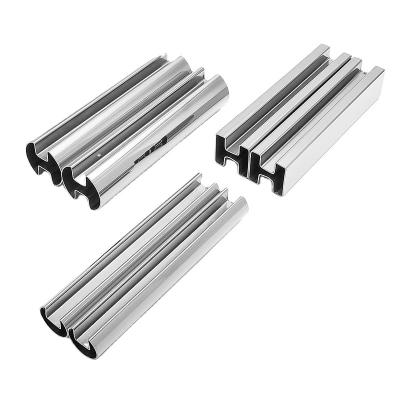 China Construction and Production SM Supply High Quality Stainless Steel Square Grooved Slotted Tube Pipe for Railings and Handrails for sale