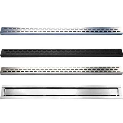 China Modern Traditional Bathroom Drainage Stainless Rectangular Linear Drain for sale