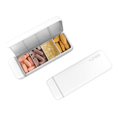 China Chinese Manufacturer Hipee Portable Childproof Sealed 3 in 1 Plastic Pocket Pill Box Square 130*45*30mm for sale