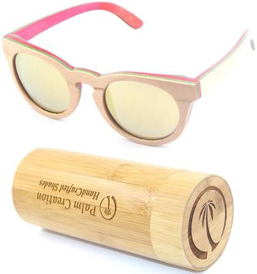 China Fashion Sunglasses UV400 New Style Logo Skateboard Wood Bamboo Sunglasses Custom Skateboard Wooden Sunglasses for sale