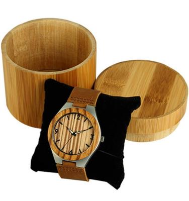 China Water Resistant OEM Bamboo Luxury Leather Watch List Brands Wholesale Bamboo Watches for sale