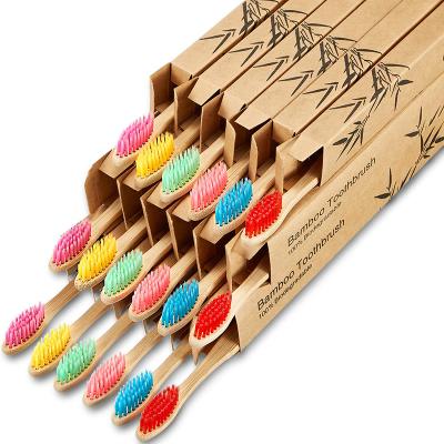 China Promotional Rainbow Toothbrush Recyclable Free Handle Plastic Battery Operated Bamboo Toothbrush for sale