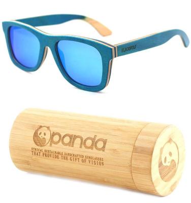 China Fashion Retro Sunglasses Italy Designer Wholesale Custom Logo Quality Polarized Sunglasses Bamboo Wood Sun Glasses for sale