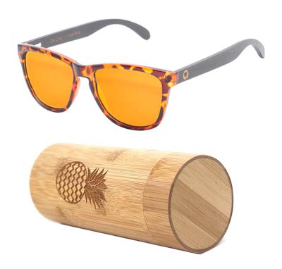 China For Reading Glasses Recycled Plastic Wood Frame Blue Light Blocking Glasses With Case For Women And Men for sale