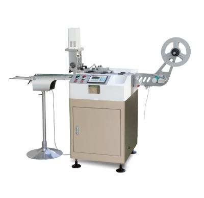 China machinery & JC-3080 Jingda Material Satin Ribbon Ultrasonic Label Cutting Machine for T-shirt Wash Care Labels, Cotton Tape and Nylon Taffeta for sale