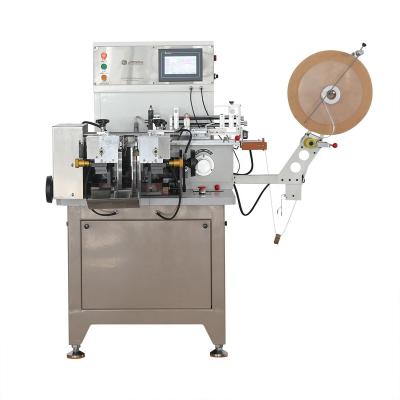 China JZ-2817 hot and cold label cutting machine woven label ribbon satin polyester label cutting and folding machine for garment label for sale