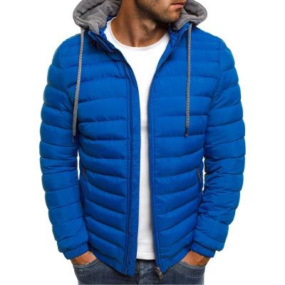 China Reflective Anti-Shrink Winter Colorblock PufferJacket Nylon Hood Down Jacket Coat for sale