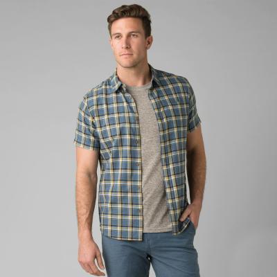 China 2021 New Fancy Good Quality Casual Premium Mens Cotton Plaid Breathable Button Down Shirt For Men for sale