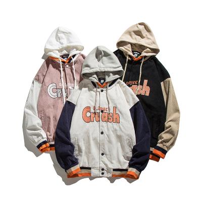 China Custom hoodie boy's winter 2021wholesale baseball corduroy QUICK DRY jackets logo sports jackets for sale