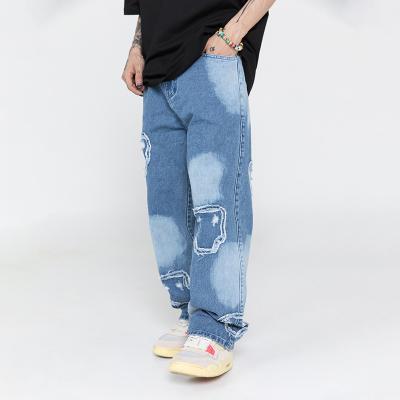 China 2021 Causal New Fashion Mens Denim Pants Breathable Hip Hop Mens Loose Laser Jeans for sale