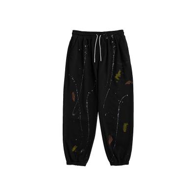 China 2021 Breathable Autumn And Winter New Personalized Irregular Splash Ink Printing Sweatpants Loose Casual Pants For Men for sale