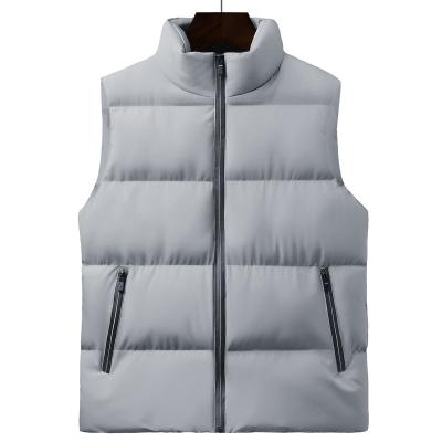 China 2021winter Stand Collar Viable Cotton Sleeveless Vest Warm Vest Vests Quilted Nylon Stripper Vest For Men for sale