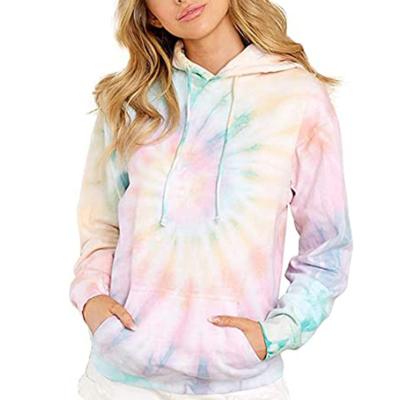 China Oversized Anti-Wrinkle Tie Dye Fashion Sweatshirt Women Sweatshirts Girls Croptop Hoodies for sale