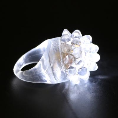 China Soft Rubber LED Rubber White Flashing Light Up Jelly Bumpy Rings - Glow LED Jelly Rings For Party for sale