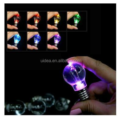 China Plastic LED Bulb Key Chain Key Chain With LED Light For Promotion for sale