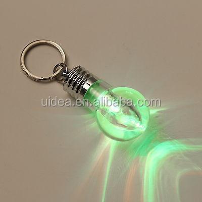 China Plastic Turn Signal Key Ring / LED Bulb Color Changing LED Key Chain Bulb for sale