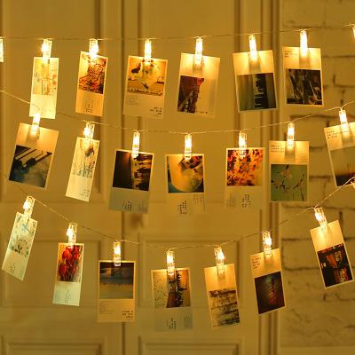 China 3M Eco-Friendly 20 LED String Lights with Clip LED Photo Clip String Lights for Bedroom Wall Display Hanging Pictures for sale