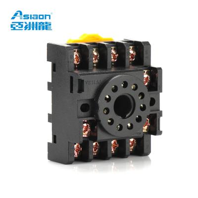 China ASIAON Best Selling 10a 11pin 300v AC Voltage Sealed Round Waterproof Sealed Pin Plug Relay Switch Socket for sale