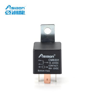 China AgCdO Asiaon AS406 CM6331 4 Pin 30A 5V 6V 12V 24V DC Auto Automotive Relay for sale