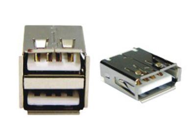 China China USB-A type 4-8 pin female180°Solder dual pin-type Connector for sale