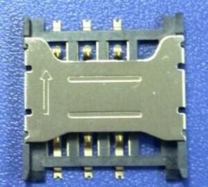 China guangdong MICRO SIM CARD connector 1.5H,solder inside for sale