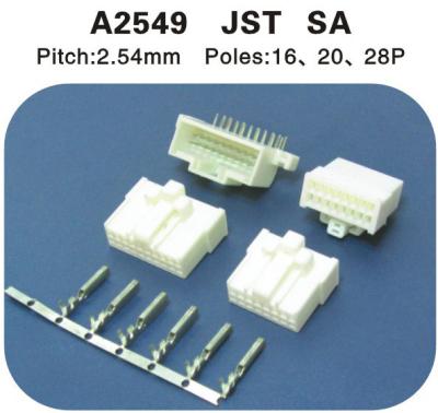 China JST SA alternate 2.54mm Pitch housing plug and crimp terminal connectors,with lock for sale