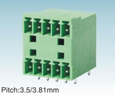 China IEC61984 Green 3.81MM Pitch Plug In Terminal Block For PCB , Female / Male for sale