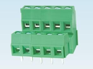 China Green PCB Screw Male Terminal Female Socket Block , 3.8MM Pitch for sale