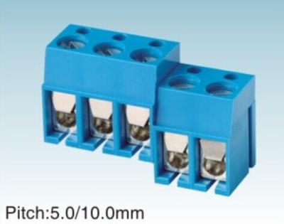 China Blue PCB Screw Female Terminal Female Socket Block , 10.8MM Pitch for sale