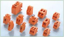 China Orange Transformer Terminal Block Cconnector For Printed Circuit Board PCB for sale