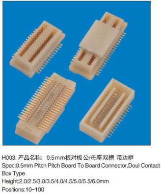 China 20 pin Plug Board To Board Connector Gold Plated Contact Box Type For Networking Router for sale