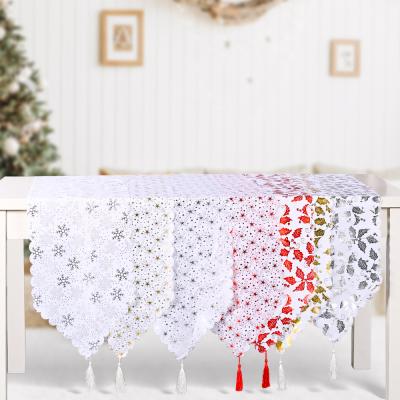 China Modern Christmas decorations available sale bronzing creative European table runner table decoration table runner new for sale