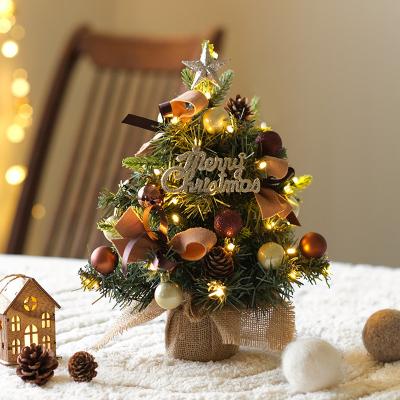 China Christmast Ornament Decoration Shop Home Office Window 45 60 90cm Gold Christmas Tree Ornaments Christmas Trees LED Christmas Tree Decorations for sale