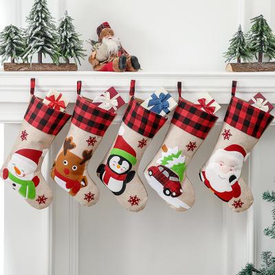 China Santa Claus Decoration Christmas Ornament Gift Bag Christmas Dangling Socks Amazon Hot Sale Home for sale