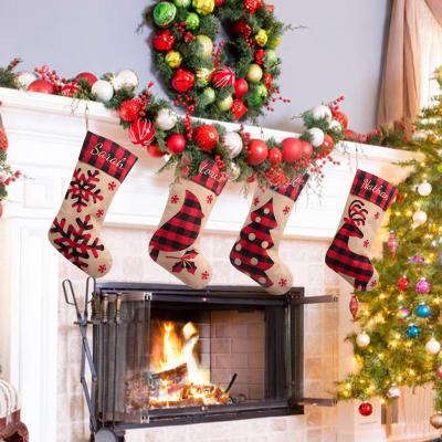 China Eco-friendly Wholesale Gift Box Sock Christmas Decorations Home Hanging Decorations Jars Christmas Stocking for sale