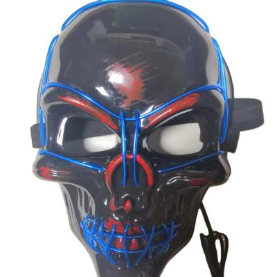 China Halloween Styles Amazon Cosplay Party Festival 2021 Hot Cool Colorful Costume Face Party Masks Halloween Decorations LED Face Mask for sale