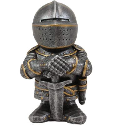 China Cabinet Home Office Europe Whosale Living Room TV Yard Desktop Decorations Carving Medieval Knight Decorative Ornaments Resin Crafts for sale