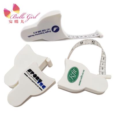 China Custom Converient LOGO Automatic Flexible Waist Circumference Body Tape Measure for sale